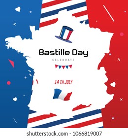 Happy Bastille Day France Background