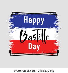 Happy Bastille Day. French day. Bastille Day is the common name given in English-speaking countries to the national day of France, which is celebrated on 14 July each year. In French