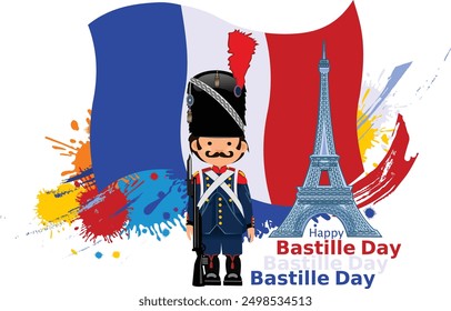 Happy Bastille Day. French National Day.