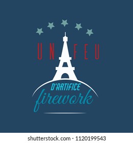 Happy Bastille Day greetings card design. 14th july independence day vive la france Creative Vector illustration, card, banner or poster for French National holiday.