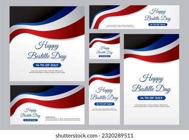 Happy bastille day july 14, Creative vector Illustration, Card, Banner Or Poster For The French National Day