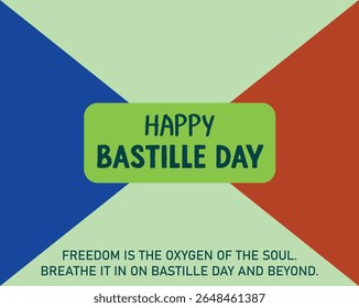 HAPPY BASTILLE DAY NEW DESIGN VECTOR GRAPHICS