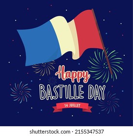 happy bastille day poster design