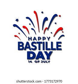 happy bastille day symbol illustration