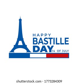 happy bastille day symbol illustration
