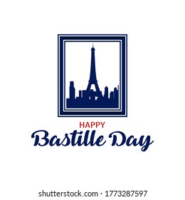 happy bastille day symbol illustration