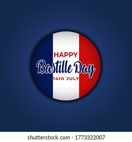 happy bastille day symbol illustration