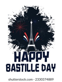 Happy bastille day t shirt desing , French independence day t shirt