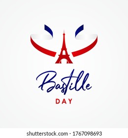 Happy Bastille Day Vector Design Illustration