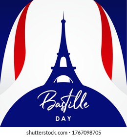 Happy Bastille Day Vector Design Illustration