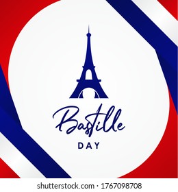 Happy Bastille Day Vector Design Illustration