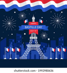 Happy bastille day ,vector file