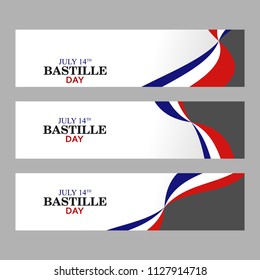 Happy bastille day vector illustration. Suitable for greeting card, poster and banner.