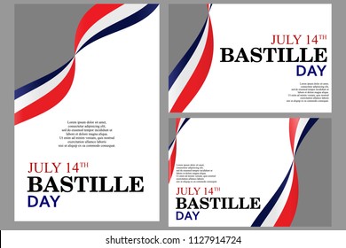 Happy bastille day vector illustration. Suitable for greeting card, poster and banner.