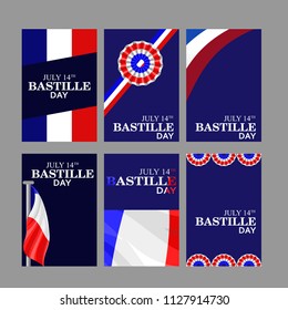 Happy bastille day vector illustration. Suitable for greeting card, poster and banner.