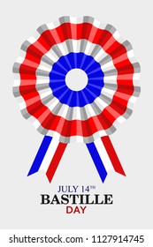 Happy bastille day vector illustration. Suitable for greeting card, poster and banner.