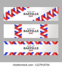 Happy bastille day vector illustration. Suitable for greeting card, poster and banner.