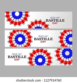 Happy bastille day vector illustration. Suitable for greeting card, poster and banner.