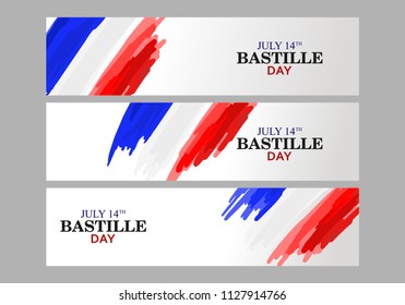 Happy bastille day vector illustration. Suitable for greeting card, poster and banner.