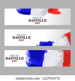 Happy bastille day vector illustration. Suitable for greeting card, poster and banner.