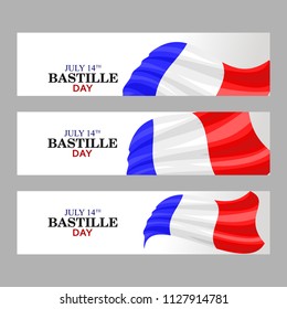 Happy bastille day vector illustration. Suitable for greeting card, poster and banner.