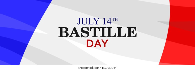 Happy bastille day vector illustration. Suitable for greeting card, poster and banner.