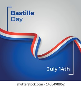 Happy Bastille Day Vector Template Design Illustration