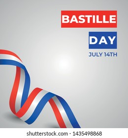 Happy Bastille Day Vector Template Design Illustration