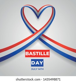 Happy Bastille Day Vector Template Design Illustration