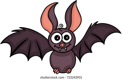 Happy bat flying
