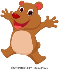 Happy bear cartoon