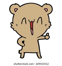 happy bear cartoon