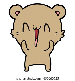happy bear cartoon