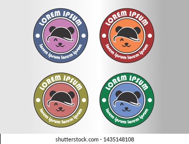 Happy bear Circle Head Retro Color Style