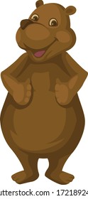 a happy bear with cute smile