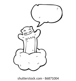 Frohe Bärenschwemme auf Wolke