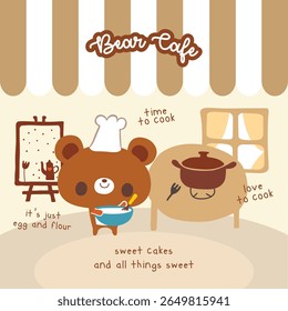 happy bear in the kitchen shop