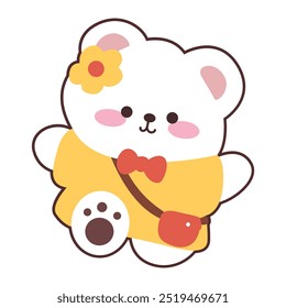 "HAPPY BEAR" perfect for stickers, merchandise, mascots, clothing embroidery, and apparel designs. This pack offers high-quality, eye-catching characters, easy to use and scalable.