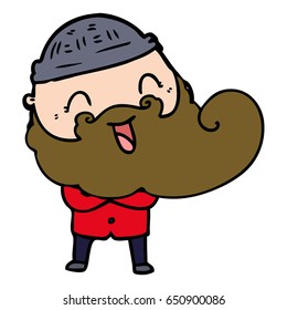 happy bearded man
