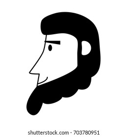 happy bearded man  sideview icon image 