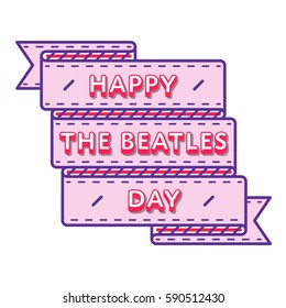 Happy The Beatles day emblem isolated vector illustration on white background. 16 january world musical holiday event label, greeting card decoration graphic element