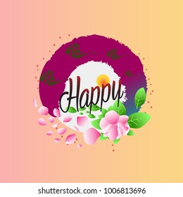 happy, beautiful greeting card