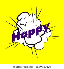 happy, beautiful greeting card background or template banner with explode theme. vector design illustration