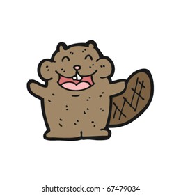 happy beaver cartoon