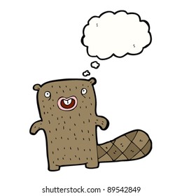 happy beaver cartoon character