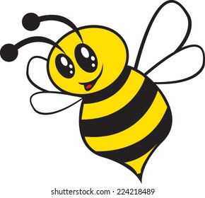 happy bee with big eyes