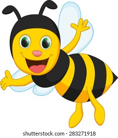 happy bee cartoon