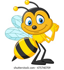 Happy bee cartoon