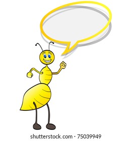 happy bee chatting