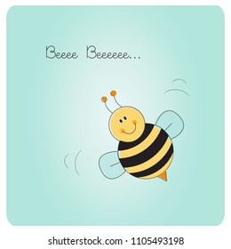 Happy bee smiling